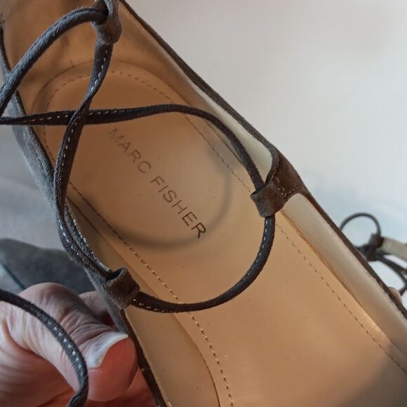 Marc Fisher Lace-Up Wedge Shoes - Picture 6 of 7